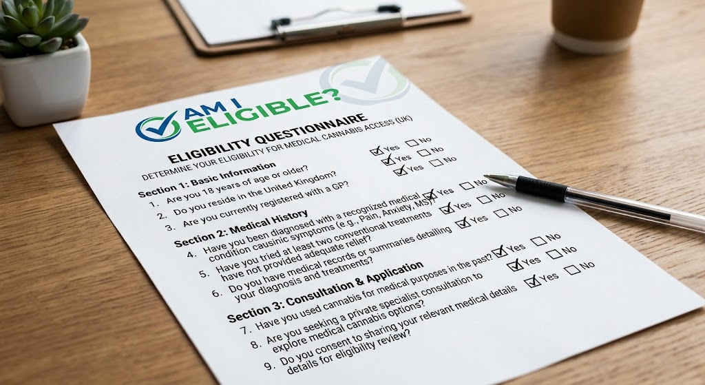Am I Eligible Questionnaire for UK Medical Cannabis